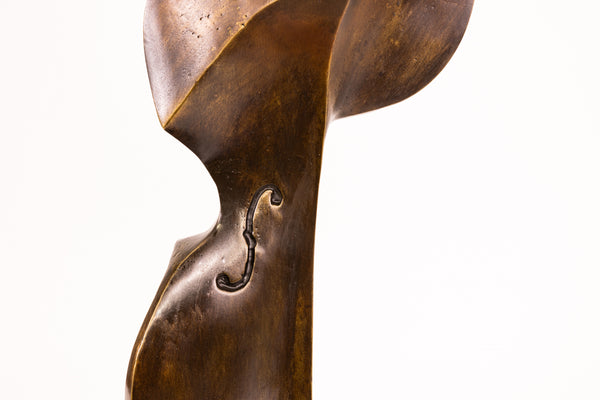 Leonardo Nierman Violin Bronze Signed 43” Large Contemporary Sculpture