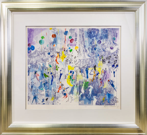 LeRoy Neiman Signed Original Watercolor on Etching Midnight Blue Ball