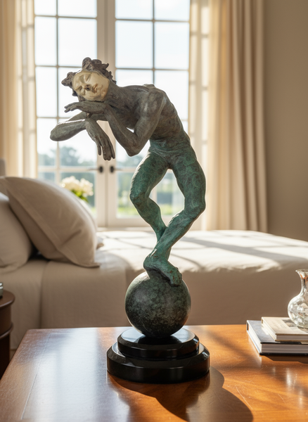 Richard MacDonald, "Sleep, Marcel, Sleep", Signed 17” Bronze Sculpture Edition of 175