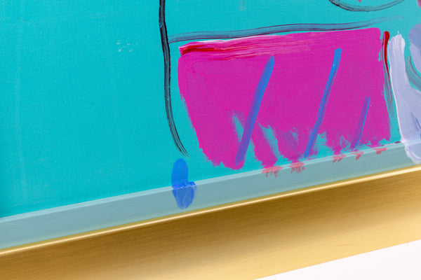 Peter Max Signed Early Original Acrylic on Canvas Painting 1984 Seated ...