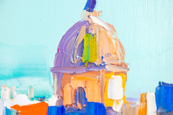 Nicola Simbari Beach Scene Venice Signed Original Painting