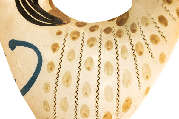 Pablo Picasso ceramic from 1952: Figure de Proue (A.R. 136), white earthenware vessel by Madoura, fully authenticated with stamps and COA.