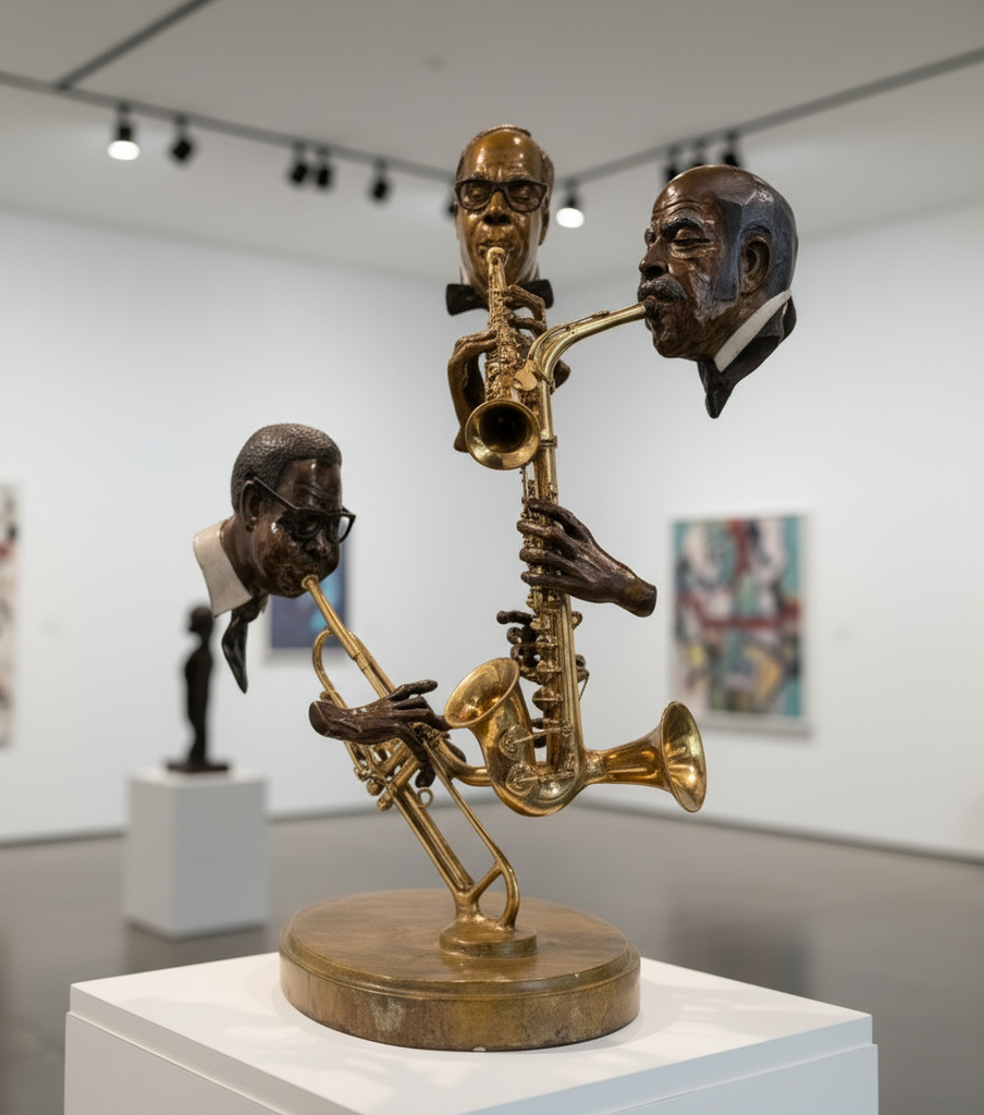 Paul Wegner Pure Jazz Bronze Sculpture Signed Edition | Modern Paul Wegner Pure Jazz Bronze Sculpture Signed Edition | Modern