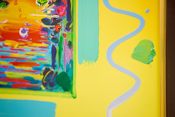 Peter Max, A Better World, Signed Mixed Media on Paper