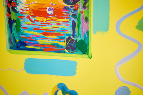 Peter Max, A Better World, Signed Mixed Media on Paper