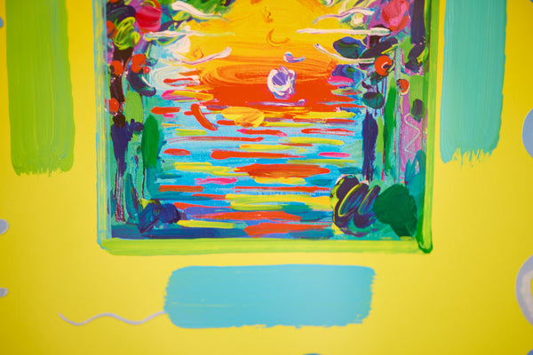 Peter Max, A Better World, Signed Mixed Media on Paper