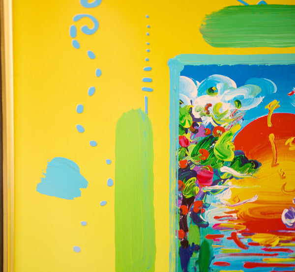 Peter Max, A Better World, Signed Mixed Media on Paper
