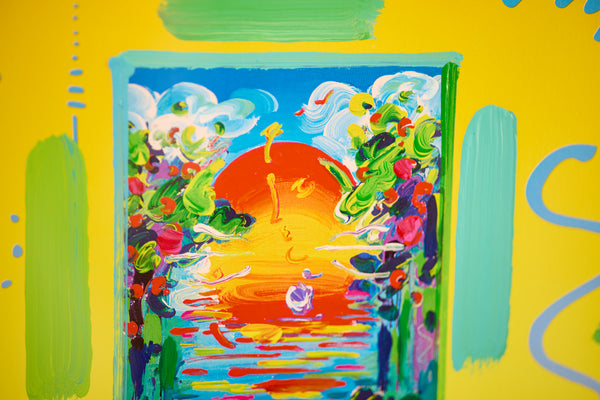 Peter Max, A Better World, Signed Mixed Media on Paper
