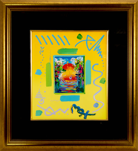 Peter Max, A Better World, Signed Mixed Media on Paper