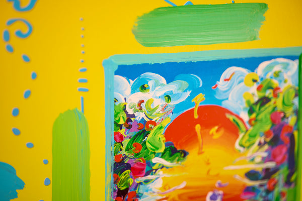 Peter Max, A Better World, Signed Mixed Media on Paper