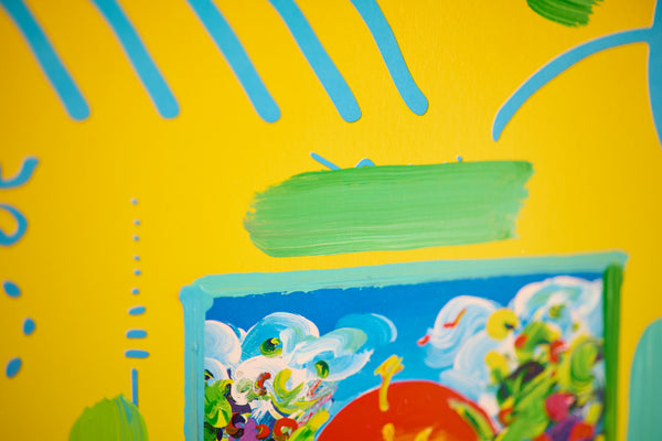 Peter Max, A Better World, Signed Mixed Media on Paper