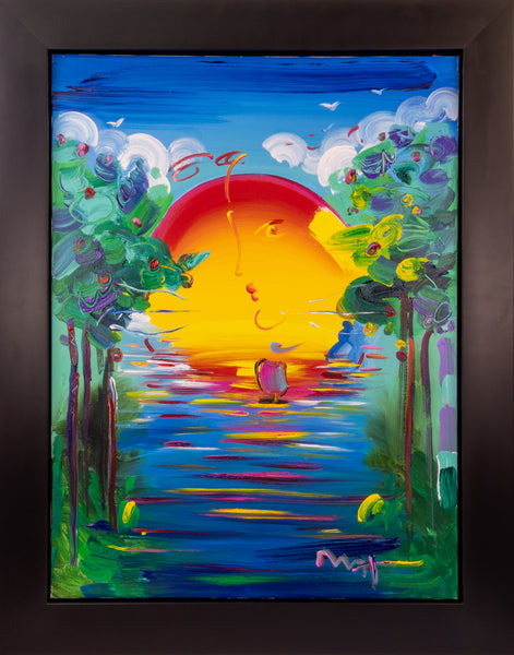 Peter Max, Better World, Large 40x30 Inch Original Painting Signed with Studio Number
