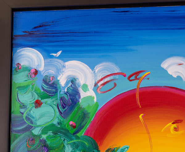 Peter Max, Better World, Large 40x30 Inch Original Painting Signed with Studio Number