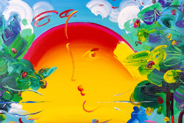 Peter Max, Better World, Large 40x30 Inch Original Painting Signed with Studio Number