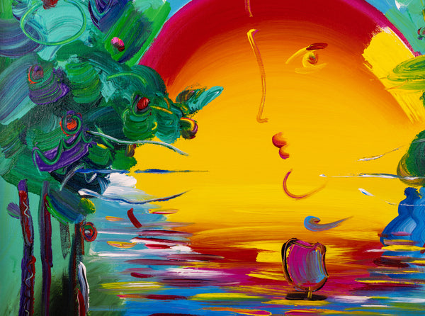 Peter Max, Better World, Large 40x30 Inch Original Painting Signed with Studio Number