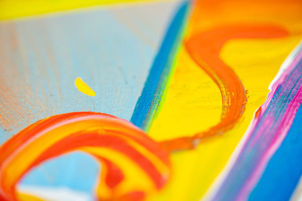Peter Max Blushing Beauty Ver II #31 Original Mixed Media Painting 1995 with Signature, Label, and Studio Documentation