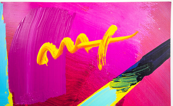 Peter Max Signed Delta Libertyhead Mixed Media Original Painting over Lithograph