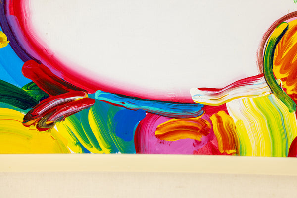Peter Max, Flower Blossoms, 26x30, 1994 original acrylic on canvas
