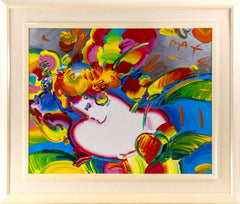 Peter Max, Flower Blossoms, 26x30, 1994 original acrylic on canvas
