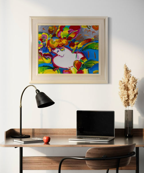 Peter Max, Flower Blossoms, 26x30, 1994 original acrylic on canvas
