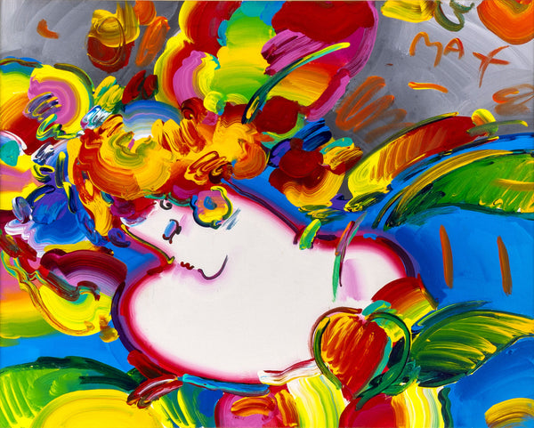 Peter Max, Flower Blossoms, 26x30, 1994 original acrylic on canvas
