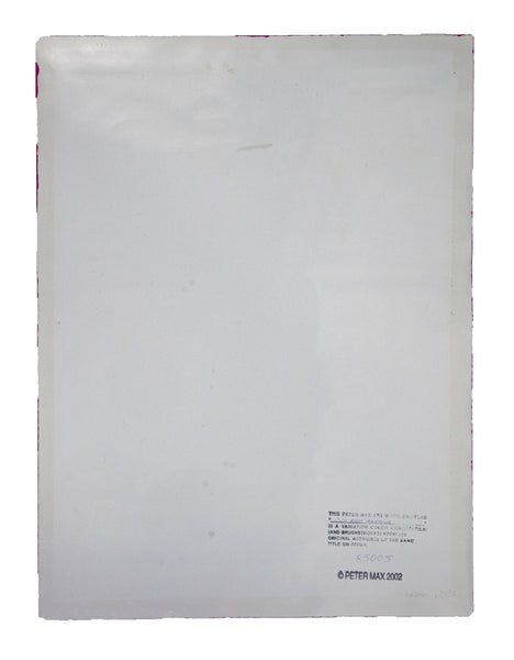 Peter Max God Bless America Mixed Media Original Painting 24x18 2002 with Signature, Label, and Studio Documentation