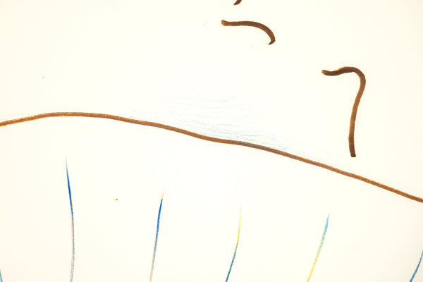 Peter Max Large 38x50 Original Lady with Hat Signed 1982 Ink on Paper