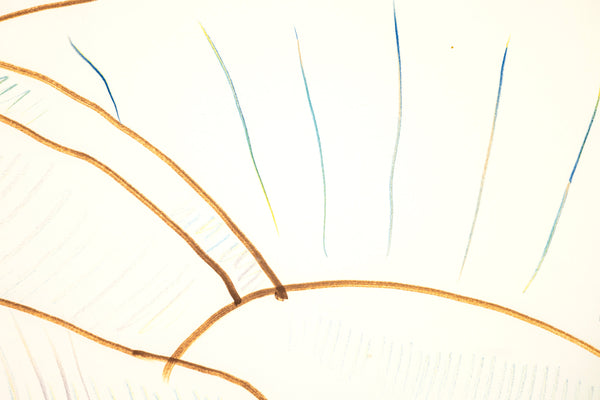 Peter Max Large 38x50 Original Lady with Hat Signed 1982 Ink on Paper