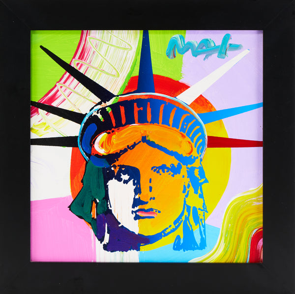 Peter Max, Libertyhead, Signed Original Acrylic on Canvas Painting