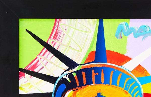 Peter Max, Libertyhead, Signed Original Acrylic on Canvas Painting