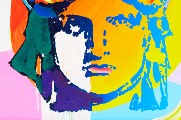 Peter Max, Libertyhead, Signed Original Acrylic on Canvas Painting
