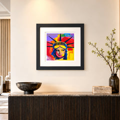 Peter Max, Liberty Head Ver. XIII Num 90, Original Acrylic on Paper Painting