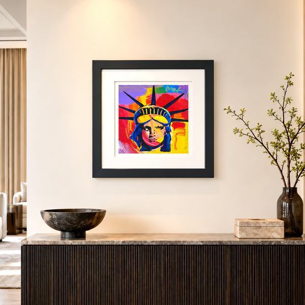 Peter Max, Liberty Head Ver. XIII Num 90, Original Acrylic on Paper Painting