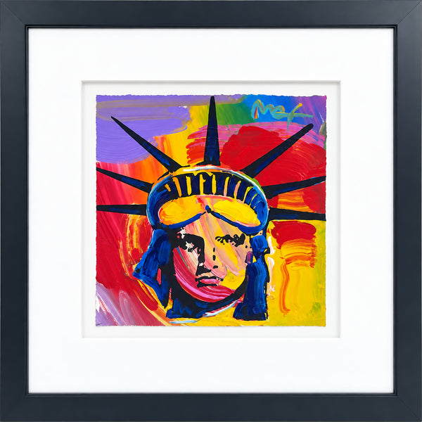 Peter Max, Liberty Head Ver. XIII Num 90, Original Acrylic on Paper Painting