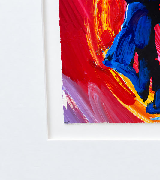 Peter Max, Liberty Head Ver. XIII Num 90, Original Acrylic on Paper Painting