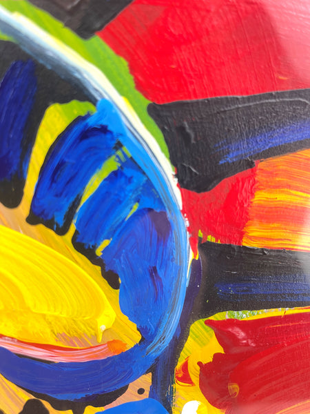 Peter Max, Liberty Head Ver. XIII Num 90, Original Acrylic on Paper Painting