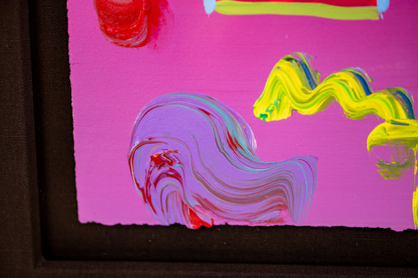 Peter Max Love Signed 2008 Mixed Media Original Painting over Lithograph