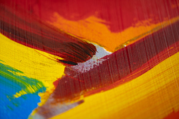 Peter Max Signed Heart Mixed Media Original Painting over Lithograph