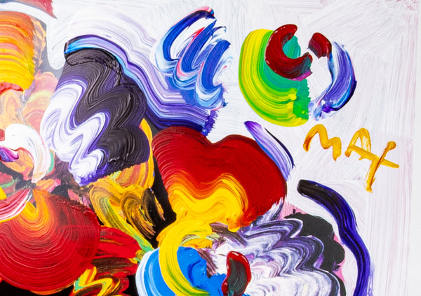 Peter Max Nicolae Gallerie Mixed Media Original Painting 32x24 1999 with Signature, Label, and Studio Documentation