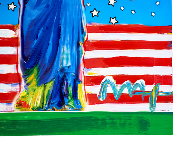 Peter Max, Peace on Earth, Signed Mixed Media Original Painting over Lithograph