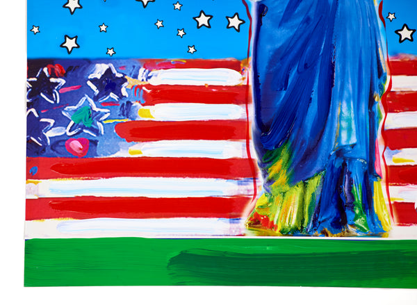 Peter Max, Peace on Earth, Signed Mixed Media Original Painting over Lithograph