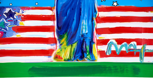 Peter Max, Peace on Earth, Signed Mixed Media Original Painting over Lithograph