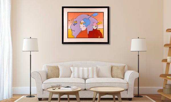 Peter Max, Peach Cinema - 1975 Signed Limited Edition Serigraph