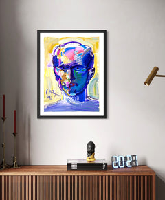 "Neo Man" (1996), is a 30x22.5 original acrylic on paper by artist Peter Max