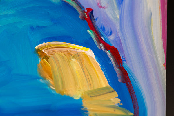 Peter Max, Statue of Liberty, Signed Large 48x24 Inch Original Painting on Canvas
