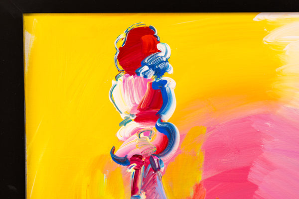 Peter Max, Statue of Liberty, Signed Large 48x24 Inch Original Painting on Canvas