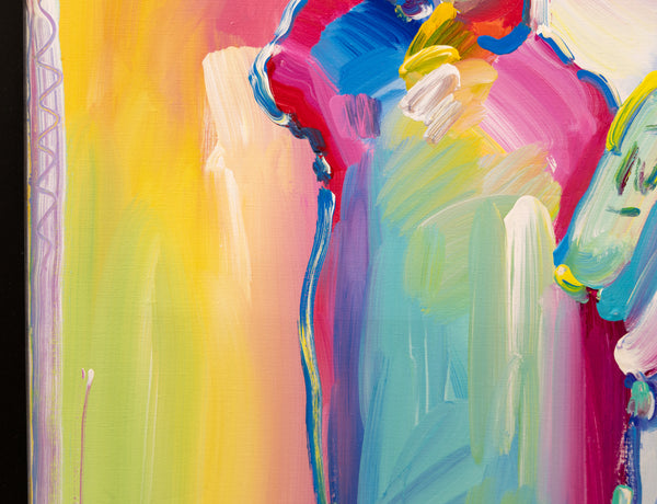 Peter Max, Statue of Liberty, Signed Large 48x24 Inch Original Painting on Canvas