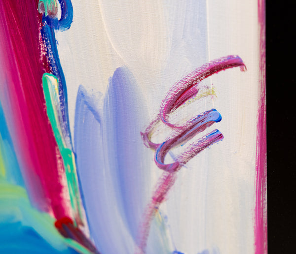Peter Max, Statue of Liberty, Signed Large 48x24 Inch Original Painting on Canvas