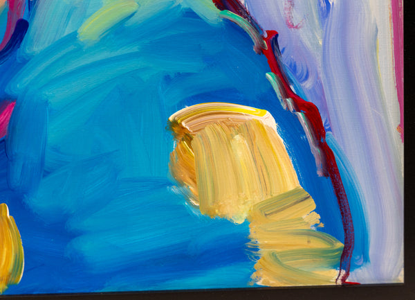 Peter Max, Statue of Liberty, Signed Large 48x24 Inch Original Painting on Canvas