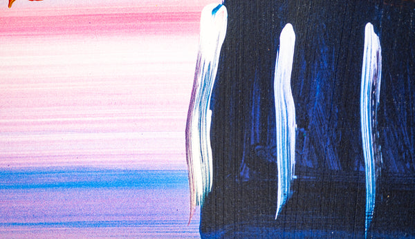 Peter Max Umbrella Man Original 32x24 Painting with Signature, Label, and Studio Documentation